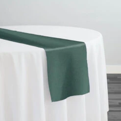 Premium Poly (Poplin) Table Runner In Hunter Green 1235