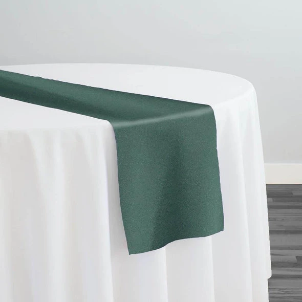 Premium Poly (Poplin) Table Runner In Hunter Green 1235 1 Premium Poly (Poplin) Table Runner In Hunter Green 1235