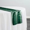 Bridal Satin Table Runner In Hunter Green 38
