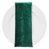Lush Velvet Table Napkin In Hunter Green