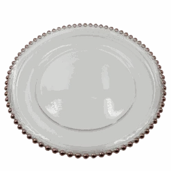 Beaded - Glass Charger Plate In Rose Gold (Item # 0239) 7 Beaded - Glass Charger Plate In Rose Gold (Item # 0239) -Urquid Linen Shop IMG 3955