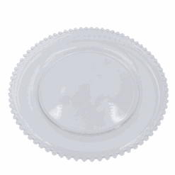 Beaded - Glass Charger Plate In Clear (Item # 0239) -Urquid Linen Shop IMG 4127