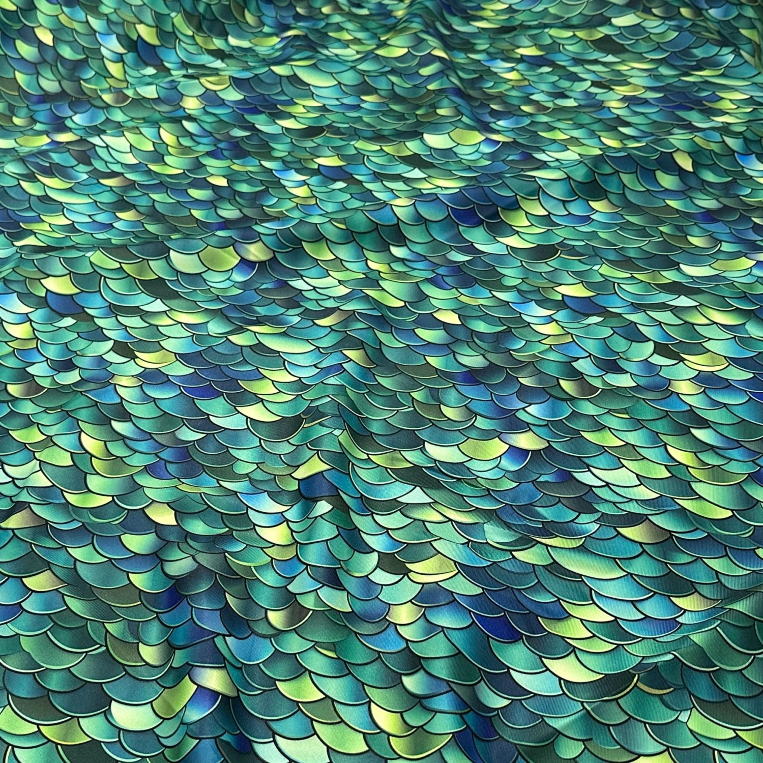 Mermaid (Poly Print) Table Runner In Emerald 2 Mermaid (Poly Print) Table Runner In Emerald - Image 2