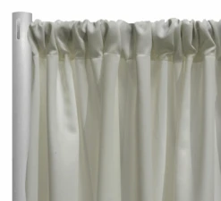 1pc - Premium Poly (Poplin) Drapery Panel 8' Tall X 58" Wide - Ivory 1111