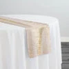 Crush Shimmer (Galaxy) Table Runner In Ivory 18
