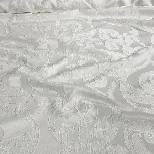 Classic Jacquard Table Linen In Ivory 2 Classic Jacquard Table Linen In Ivory - Image 2