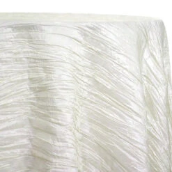 Accordion Taffeta Table Linen In Ivory