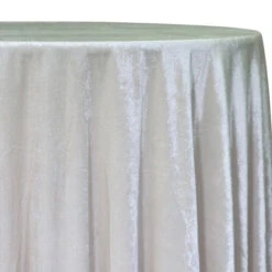 Lush Velvet Table Linen In Ivory