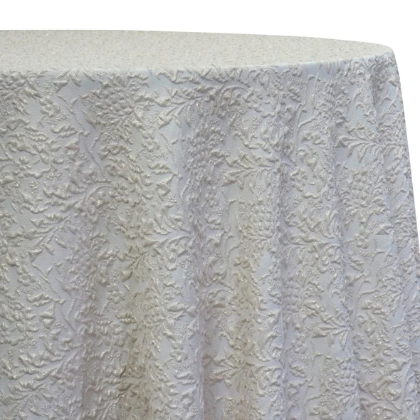 Lucia Jacquard Table Linen In Ivory 1 Lucia Jacquard Table Linen In Ivory