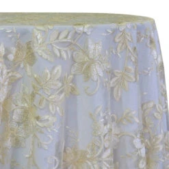 Claire Lace Table Linen In Ivory