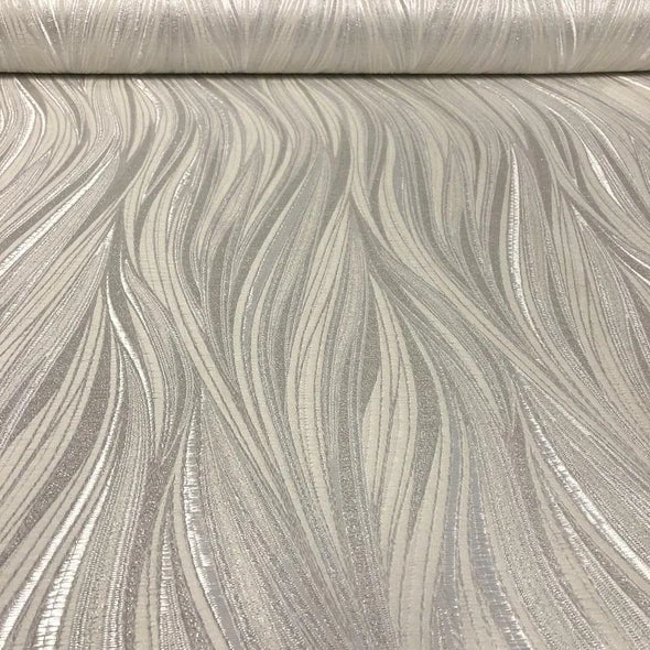 8pcs - Allure Jacquard Table Runner 20"x120" - Ivory 2 8pcs - Allure Jacquard Table Runner 20"x120" - Ivory - Image 2