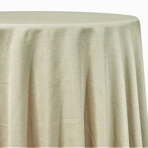 1pc - Rustic Linen Table Linen In Ivory (132" Round) 1 1pc - Rustic Linen Table Linen In Ivory (132" Round)