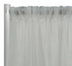1pc - Voile Drapery Panel 10'tall X 118" Wide - Ivory