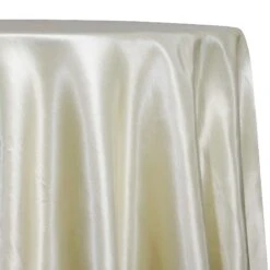 Shantung Satin (Reversible) Table Linen In Ivory