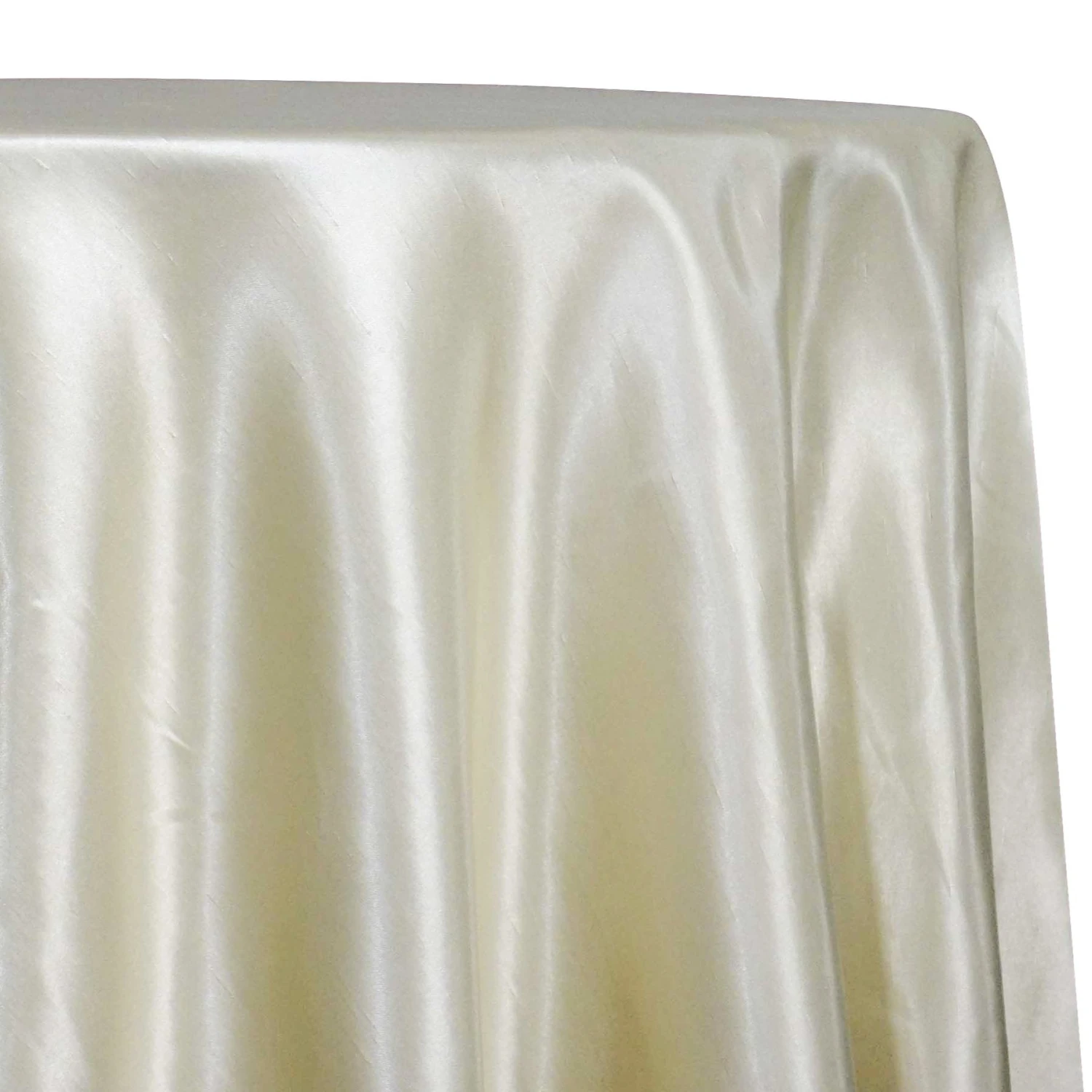 Shantung Satin (Reversible) Table Linen In Ivory 1 Shantung Satin (Reversible) Table Linen In Ivory