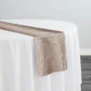 Crush Satin (Bichon) Table Runner In Khaki 021