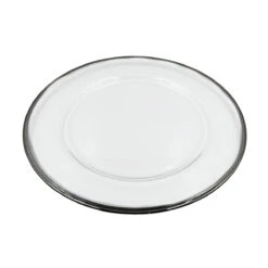 Klasik - Glass Charger Plate In Silver (Item # 0241) -Urquid Linen Shop KlasikSilver1copy