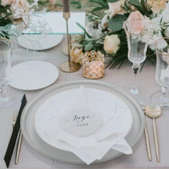 Klasik - Glass Charger Plate In White (Item # 0241) -Urquid Linen Shop KlasikWhitetable