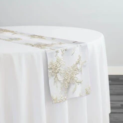 Laylani Lace Table Runner In Ivory