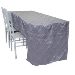 4" Pintuck Taffeta Banquet Fitted Tablecloths - Hospitality Line -Urquid Linen Shop LegOpen2template2copy