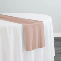 Premium Poly (Poplin) Table Runner In LT Nude 9952