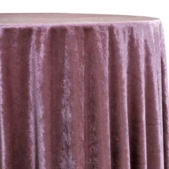 Lush Velvet Table Linen In Mauve