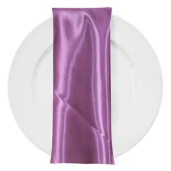 Bridal Satin Table Napkin In Mauve 35