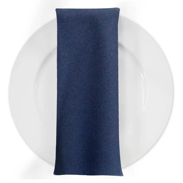 Premium Poly (Poplin) Table Napkin In Navy 1245 1 Premium Poly (Poplin) Table Napkin In Navy 1245