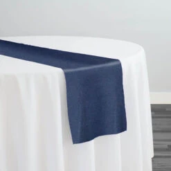 Premium Poly (Poplin) Table Runner In Navy 1245