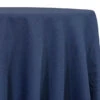 1pc - Premium Poly (Poplin) Table Linen In Navy 1245 (132" Round)