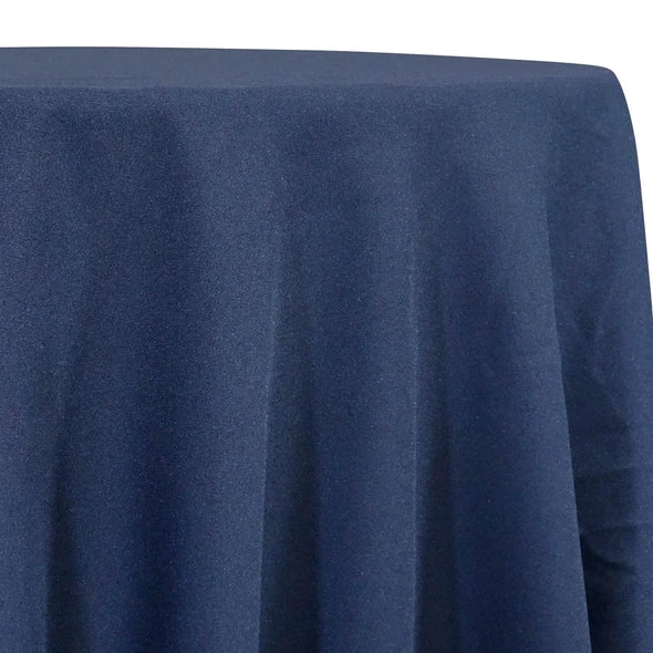 1pc - Premium Poly (Poplin) Table Linen In Navy 1245 (132" Round) 1 1pc - Premium Poly (Poplin) Table Linen In Navy 1245 (132" Round)