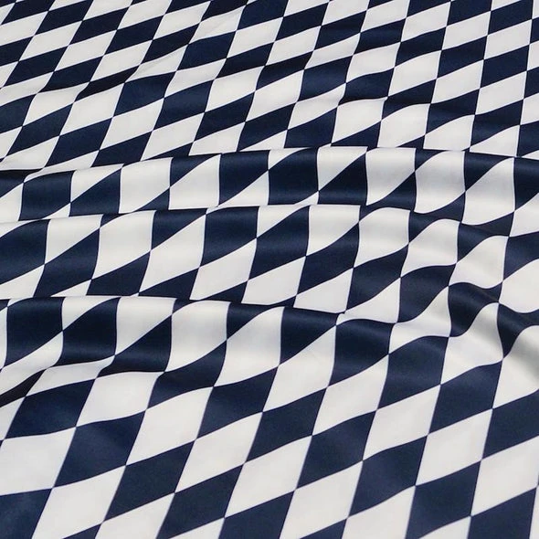 Harlequin Print (Lamour) Table Runner In Navy 2 Harlequin Print (Lamour) Table Runner In Navy - Image 2