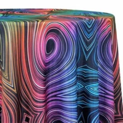 1pc. - Neon Abstract (Poly Print) Table Linen (120" Round)