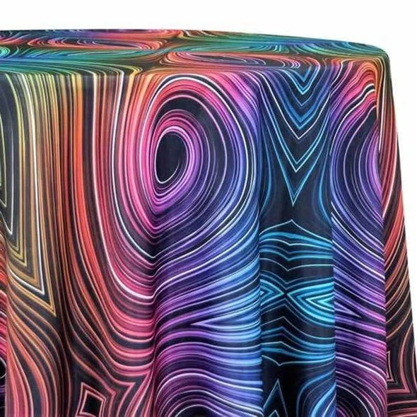 Neon Abstract (Poly Print) Table Linen 1 Neon Abstract (Poly Print) Table Linen