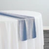 Lush Velvet Table Runner In Baby Blue
