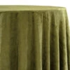 Lush Velvet Table Linen In Olive