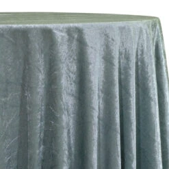 Lush Velvet Table Linen In Sea Foam