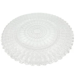 Nila - Glass Charger Plate In Clear (Item # 0323) -Urquid Linen Shop NilaClear2