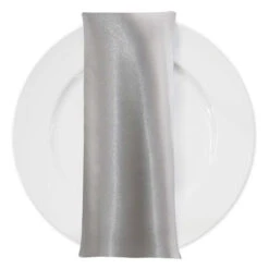 100pcs - Bridal Satin Table Napkin 20"x20" Square - Off White 105