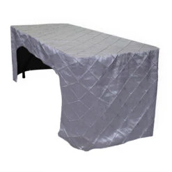 4" Pintuck Taffeta Banquet Fitted Tablecloths - Hospitality Line -Urquid Linen Shop Openlegspintukc2copy