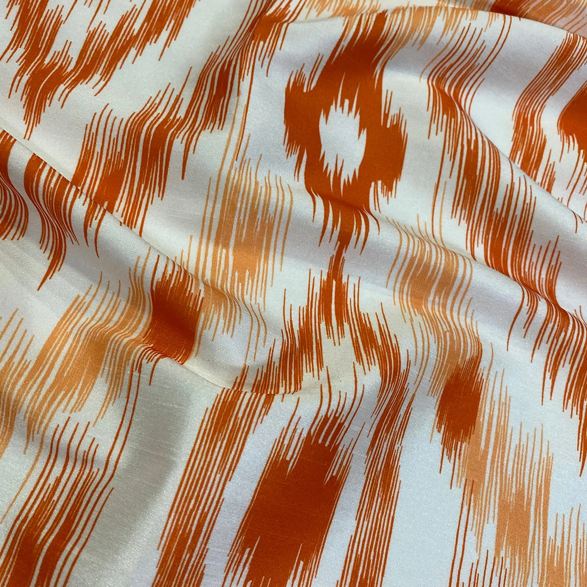 Cosmo Print (Dupioni) Table Runner In Orange 3 Cosmo Print (Dupioni) Table Runner In Orange - Image 3