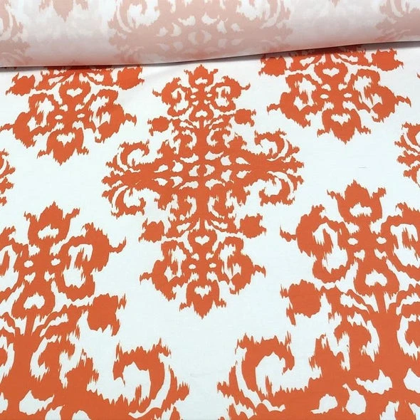 Newport Print (Dupioni) Table Napkin In Orange 2 Newport Print (Dupioni) Table Napkin In Orange - Image 2
