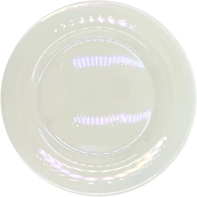 Pearla - Glass Charger Plate In White (Item # 1402) 1 Pearla - Glass Charger Plate In White (Item # 1402)