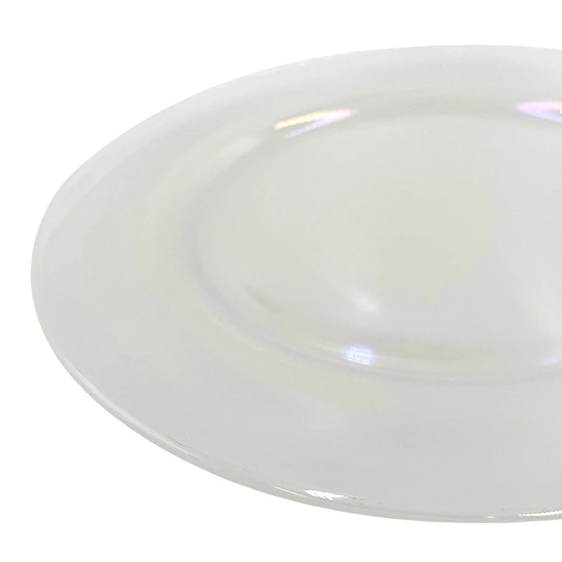 Pearla - Glass Charger Plate In White (Item # 1402) 2 Pearla - Glass Charger Plate In White (Item # 1402) - Image 2