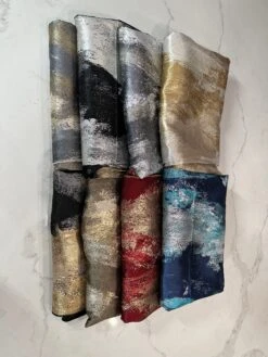 Element Jacquard Table Linen In Black And Gold -Urquid Linen Shop PhotoJan162023 14058PM