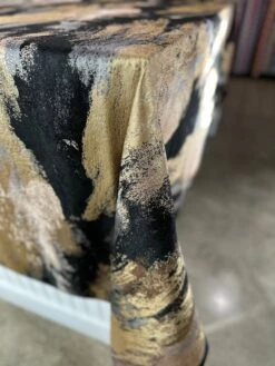 Element Jacquard Table Linen In Black And Gold -Urquid Linen Shop PhotoJan162023 24824PM