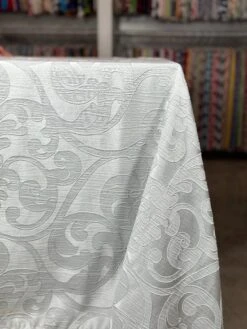 1pc - Classic Jacquard Table Linen 132" Round - White 11 1pc - Classic Jacquard Table Linen 132" Round - White -Urquid Linen Shop PhotoJan162023 33816PM