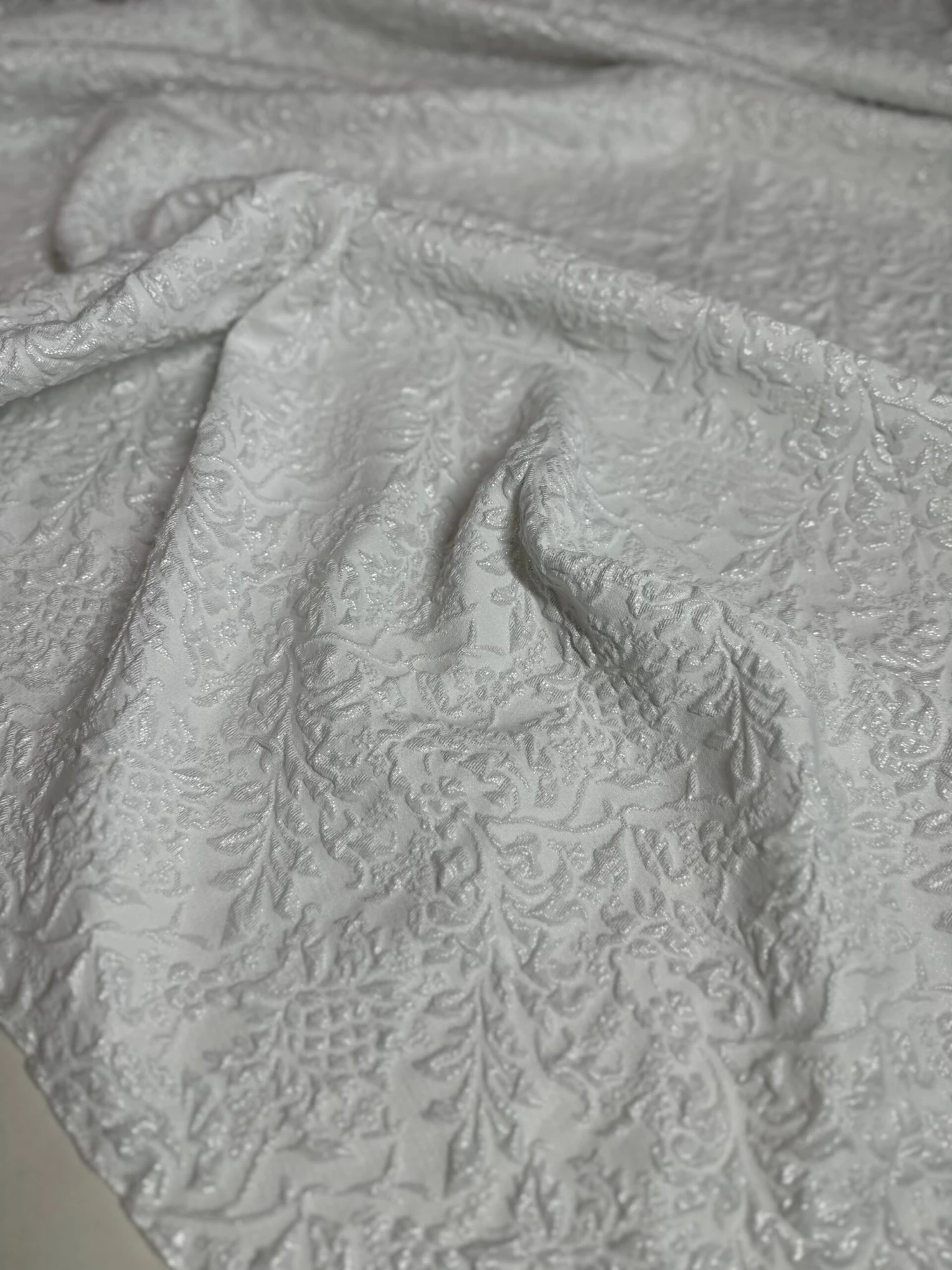 Lucia Jacquard Table Linen In White 7 Lucia Jacquard Table Linen In White - Image 7