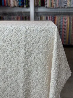 Lucia Jacquard Table Linen In Ivory 10 Lucia Jacquard Table Linen In Ivory -Urquid Linen Shop PhotoJan172023 24315PM