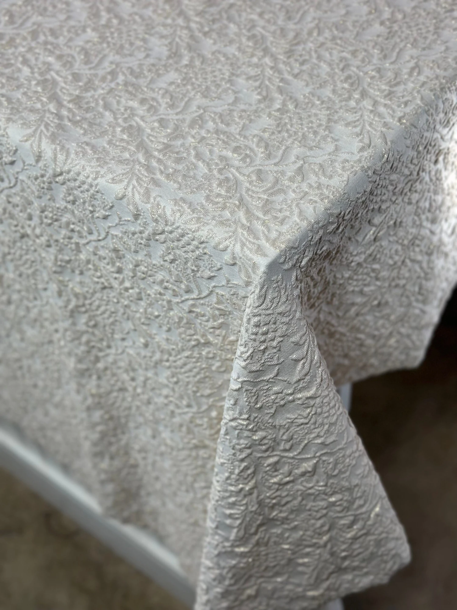 Lucia Jacquard Table Linen In Ivory 4 Lucia Jacquard Table Linen In Ivory - Image 4